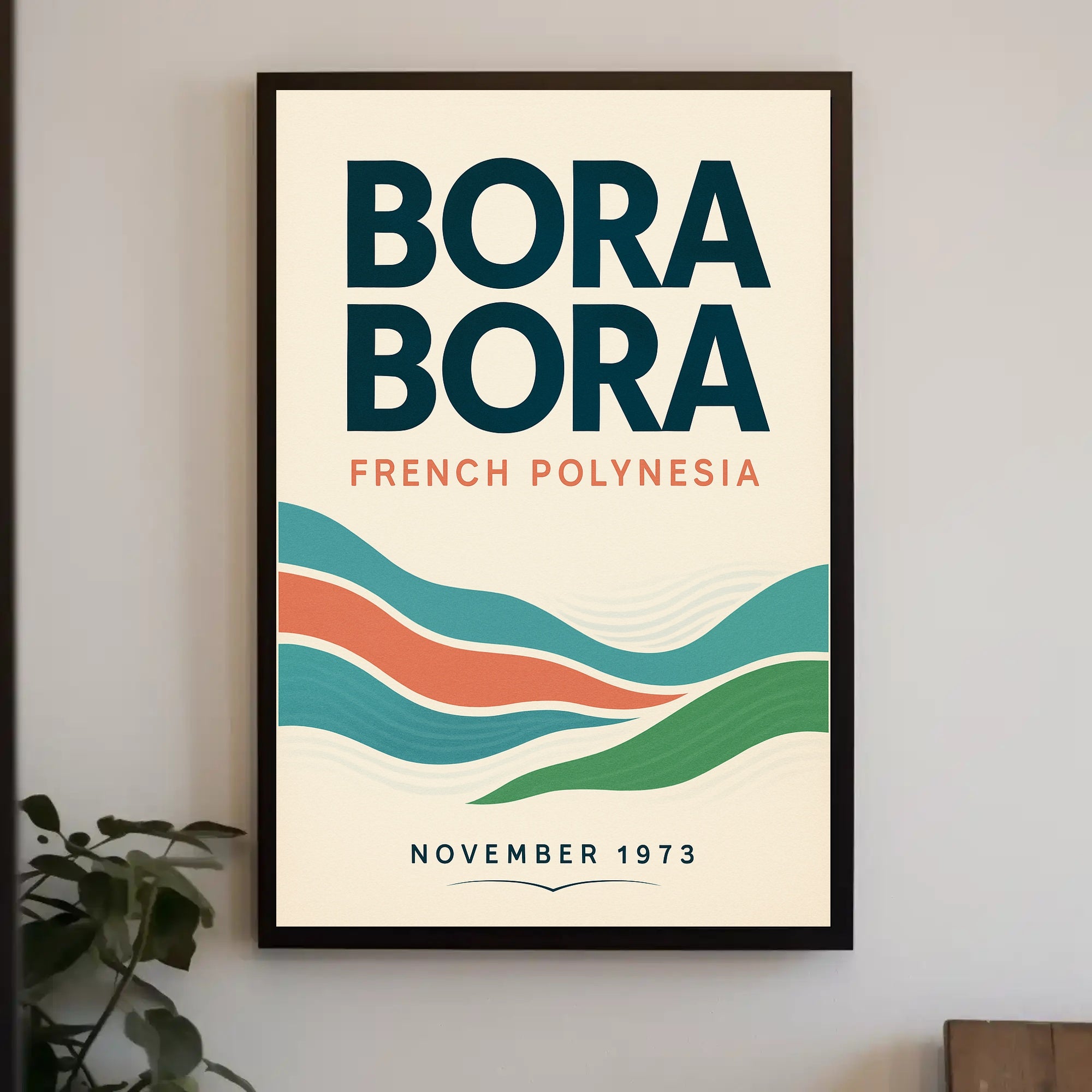 Bora Bora 1973 Vintage Travel Poster PosterGoat
