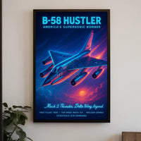 B-58 Hustler Vintage Military Aircraft Art Poster