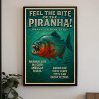 Feel the Bite of the Piranha Poster
