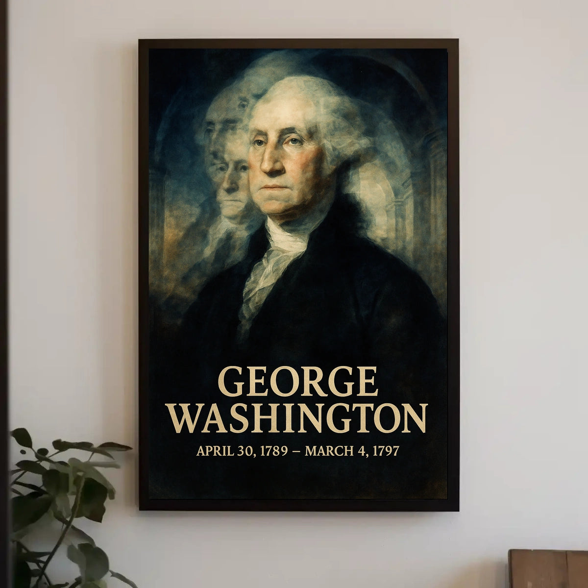 George Washington 1st President of the United States Double Exposure Poster