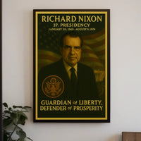 Richard Nixon Presidential Era Art Print Historical Poster