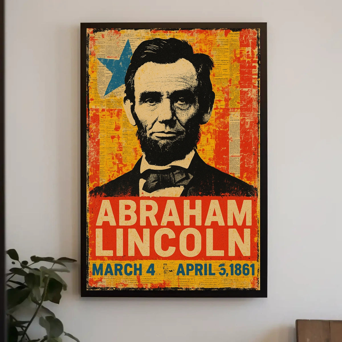 Abraham Lincoln 16th President of the United States Street Art Mashup Poster