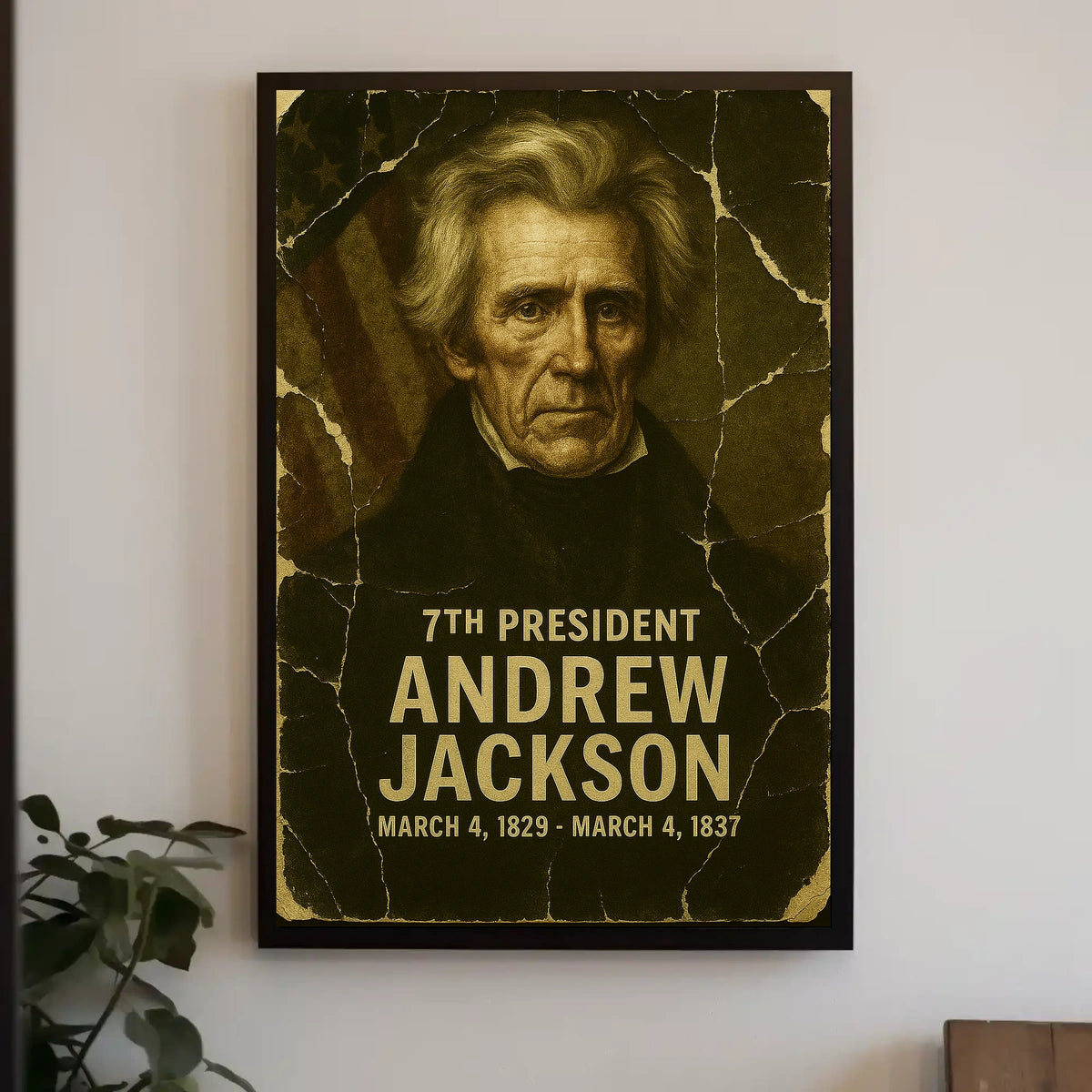 Andrew Jackson 7th President of the United States Damaged Photograph Poster