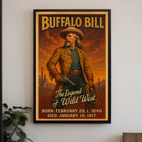 Rugged Wild West Legend: Historical or Presidential Poster