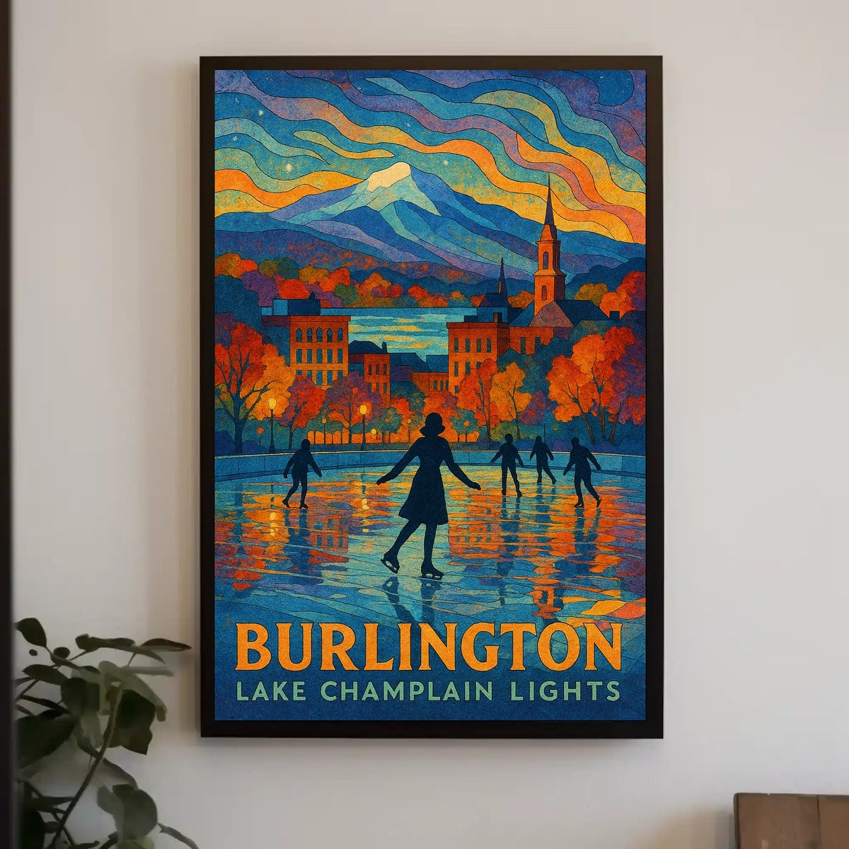 Burlington Lake Champlain Lights Poster