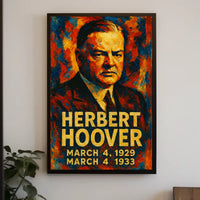 Herbert Hoover 31st President of the United States Glitch Hop Art Poster