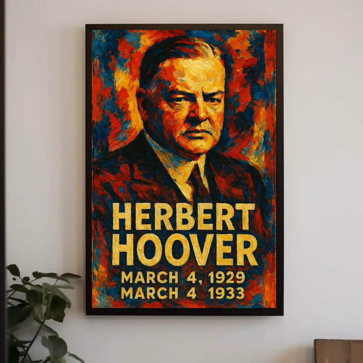 Herbert Hoover 31st President of the United States Glitch Hop Art Poster