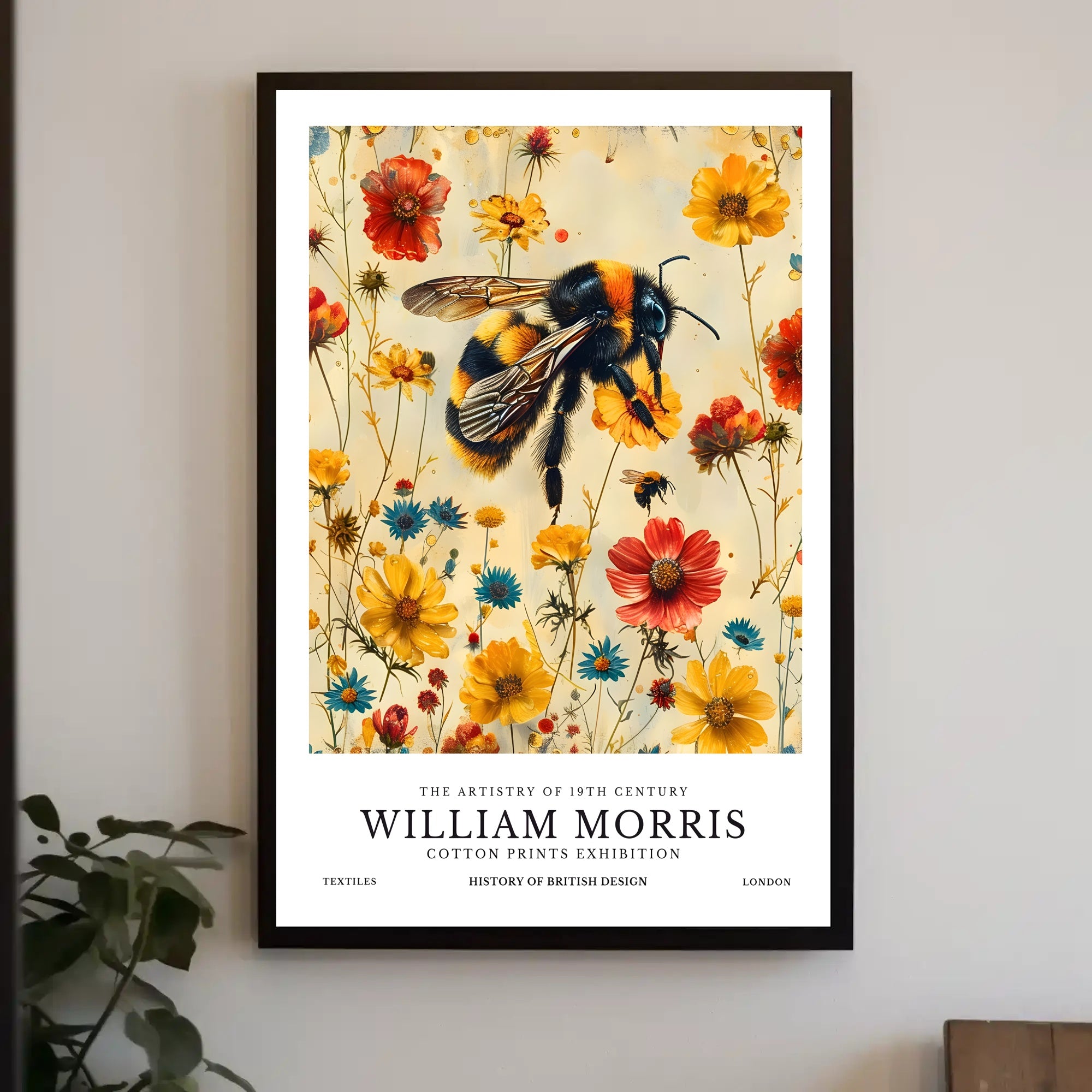 William Morris Vintage Bee Botanical Artistic Poster