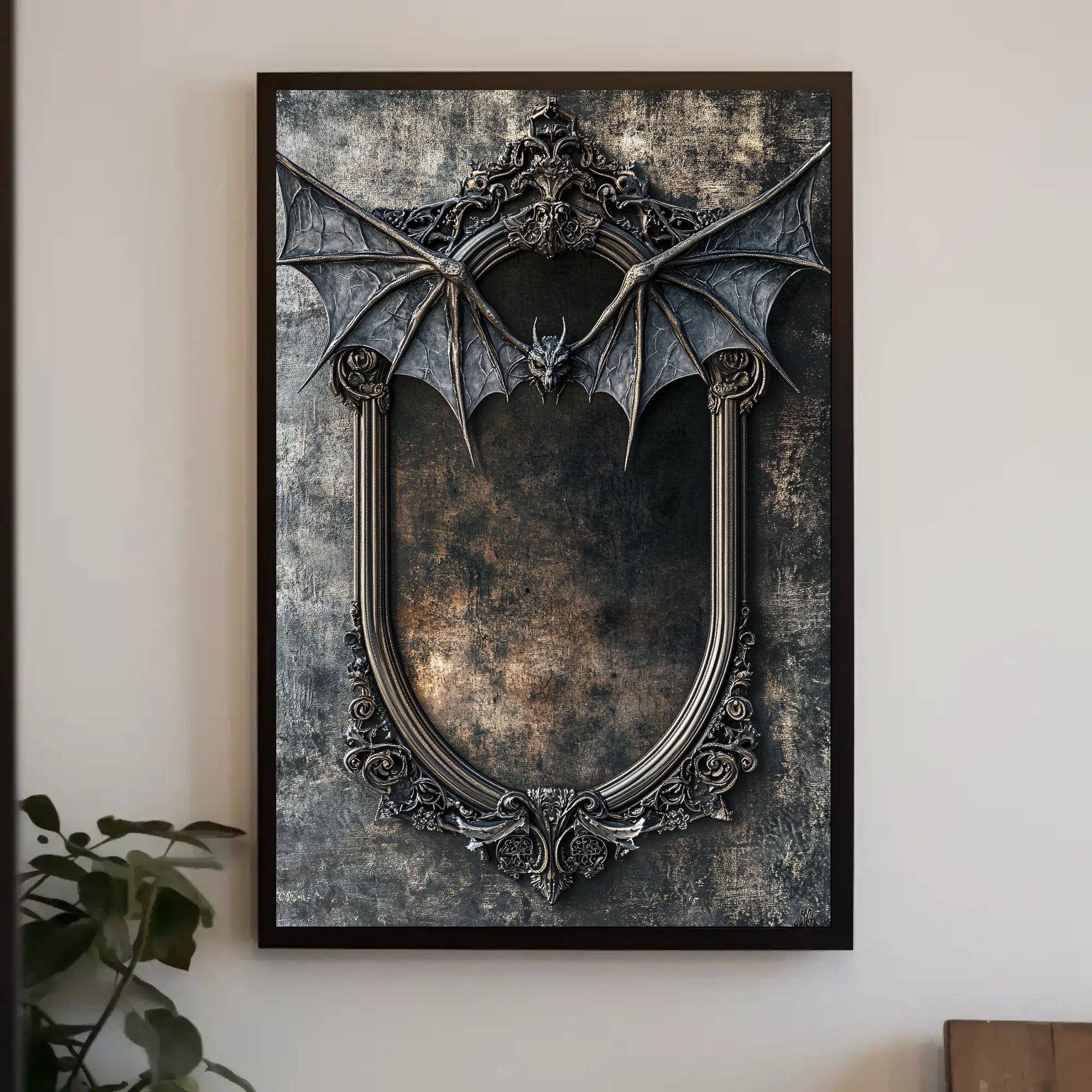 Gothic Bat Mirror Poster