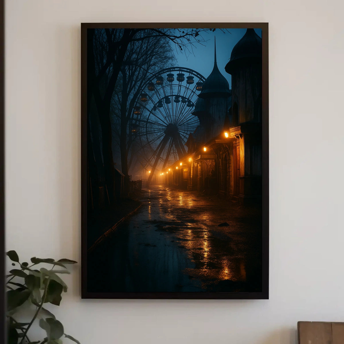 Eerie Carnival Night Poster