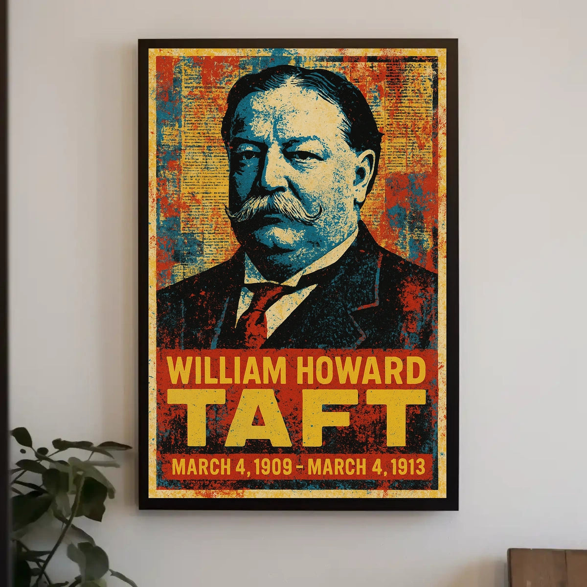 William Howard Taft 27th President of the United States Street Art Mashup Poster
