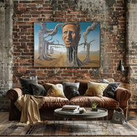 Surreal Desert Landscape with Human-Tree Hybrid - Artistic Poster