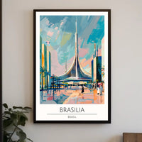 Brasília Illustrated Poster PosterGoat
