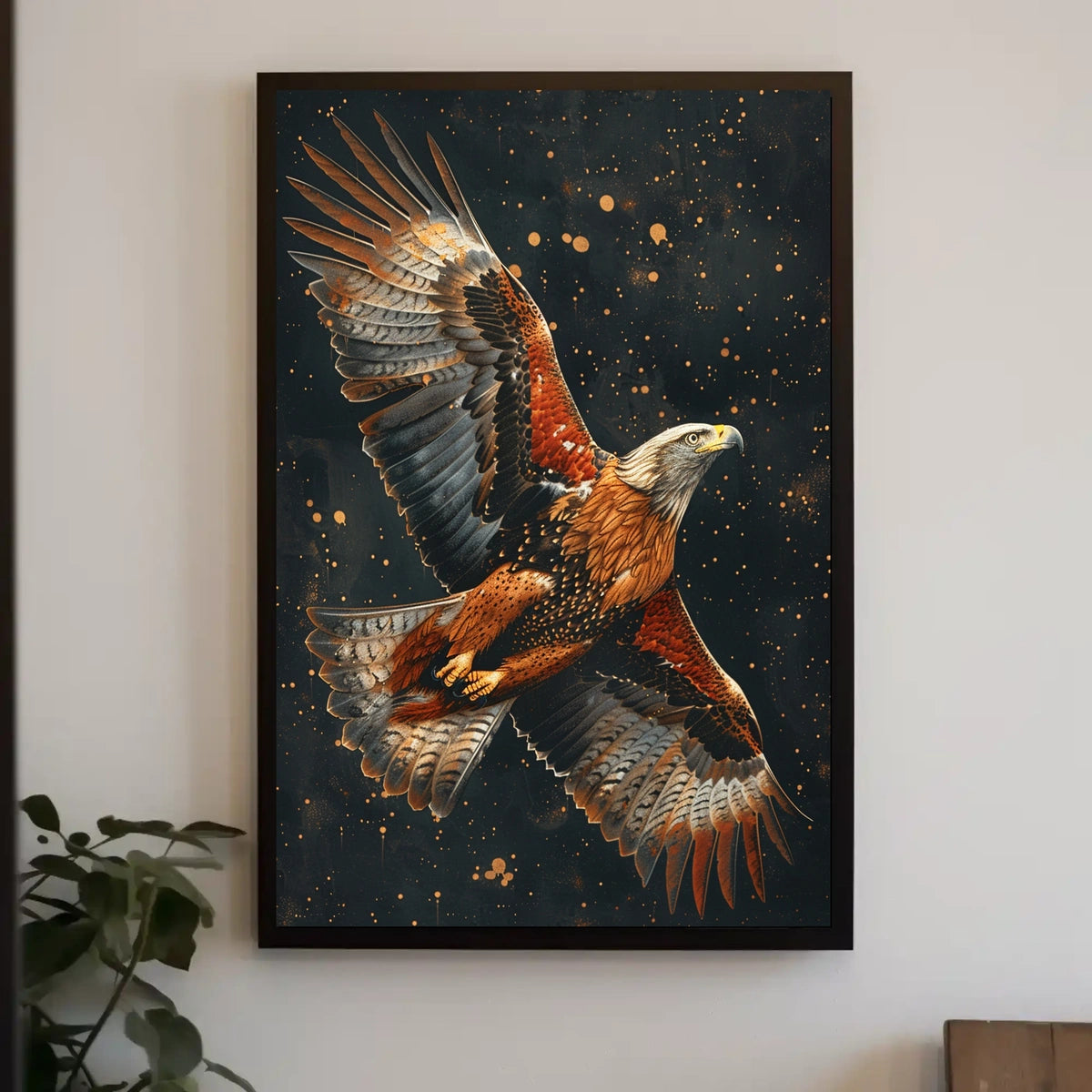 Majestic Eagle in Flight Art Poster