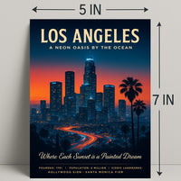 Los Angeles A Neon Oasis Poster PosterGoat