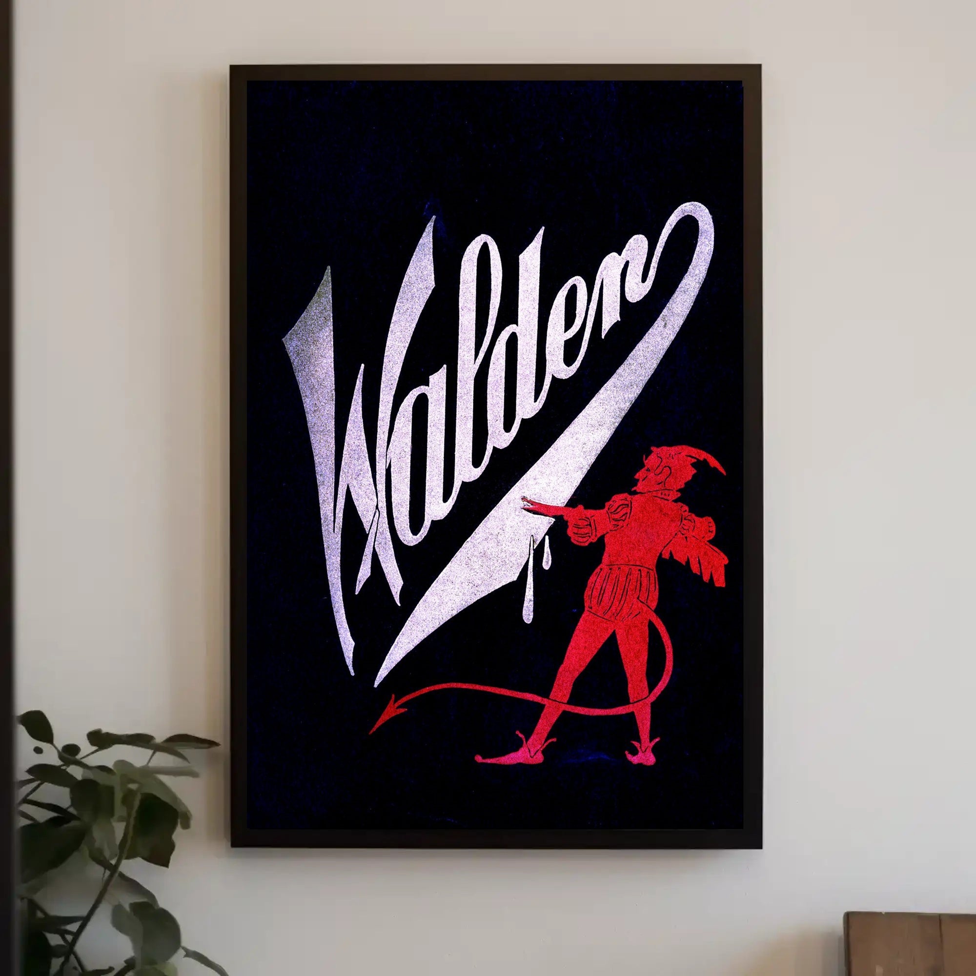 Devilish Vintage Mischief: Walden Theatrical Cultural Poster