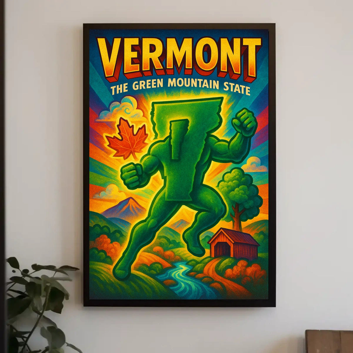 Vermont The Green Mountain State Poster