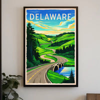 Scenic Delaware Roadway Poster