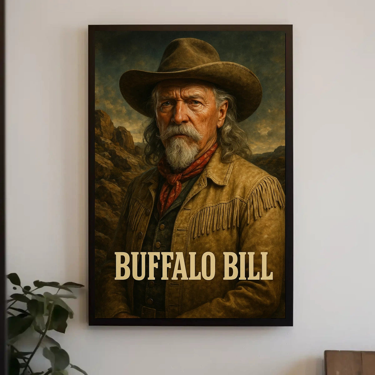 Buffalo Bill Classic Western Portrait Cultural Heritage Poster