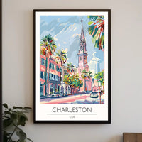 Charleston Cityscape Poster PosterGoat