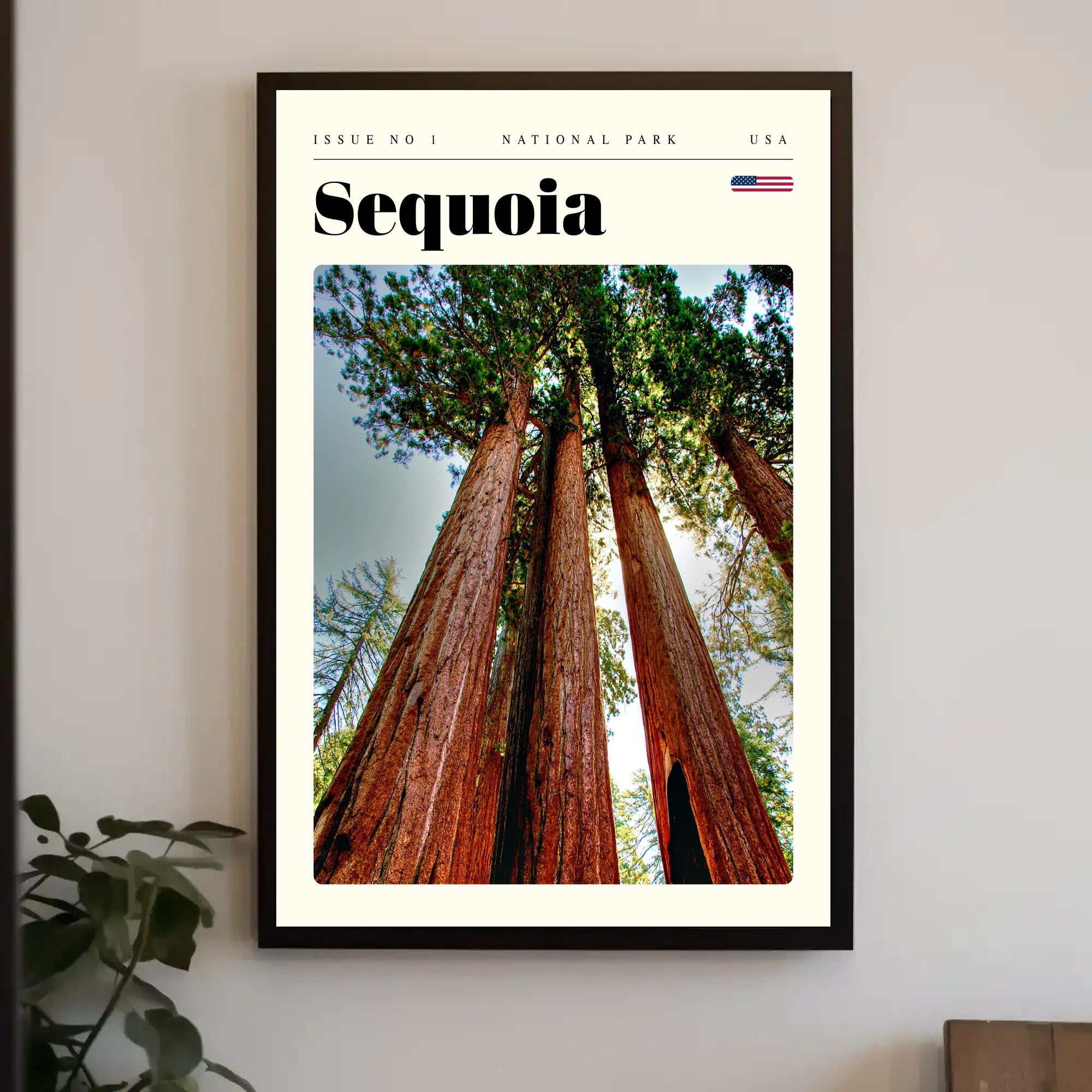 Sequoia National Park Poster Vintage Travel Print