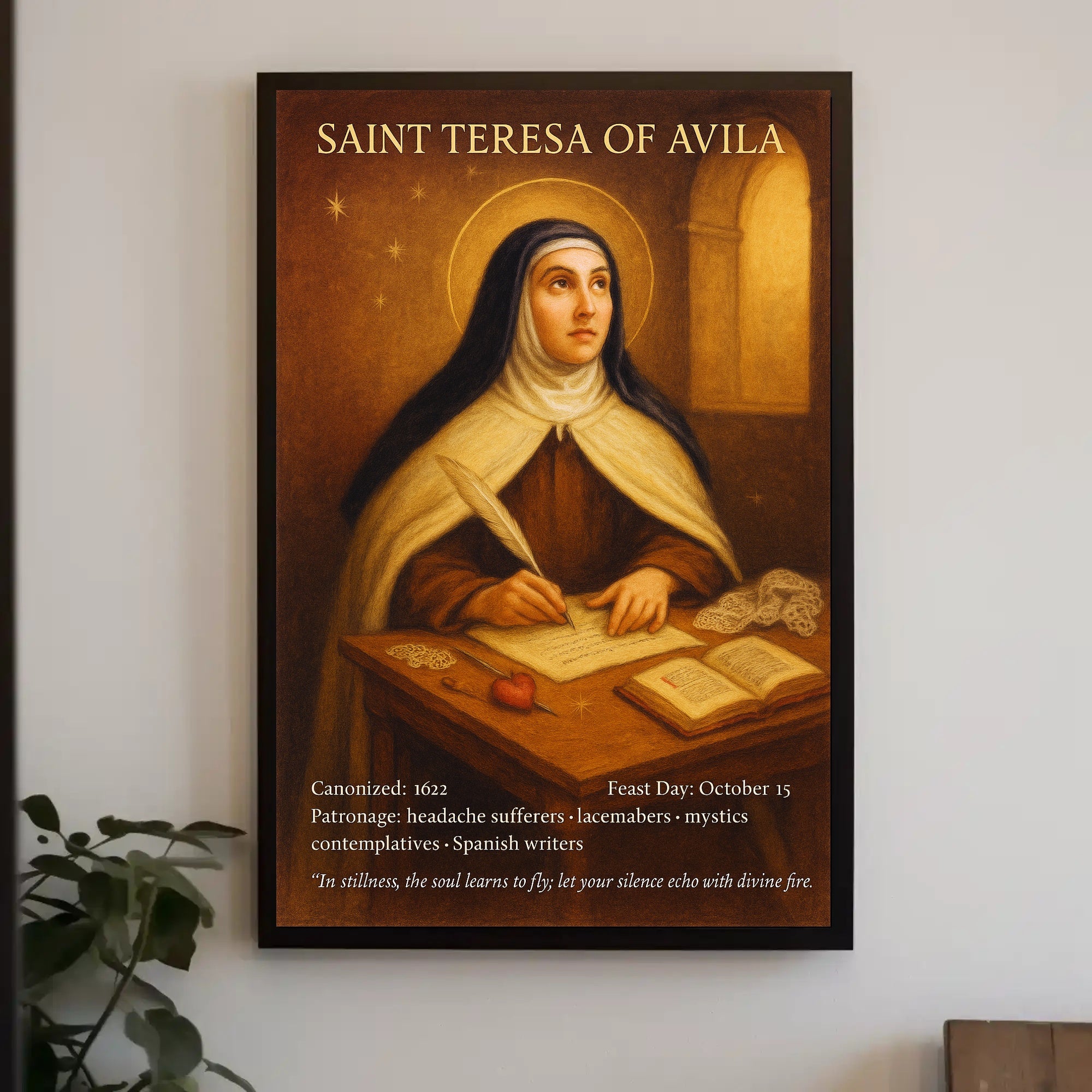 Saint Teresa of Avila Patron Saint Poster PosterGoat