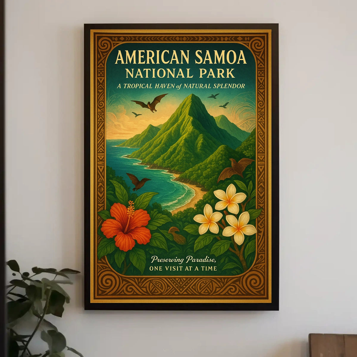 American Samoa National Park Scenic Vista Travel Poster