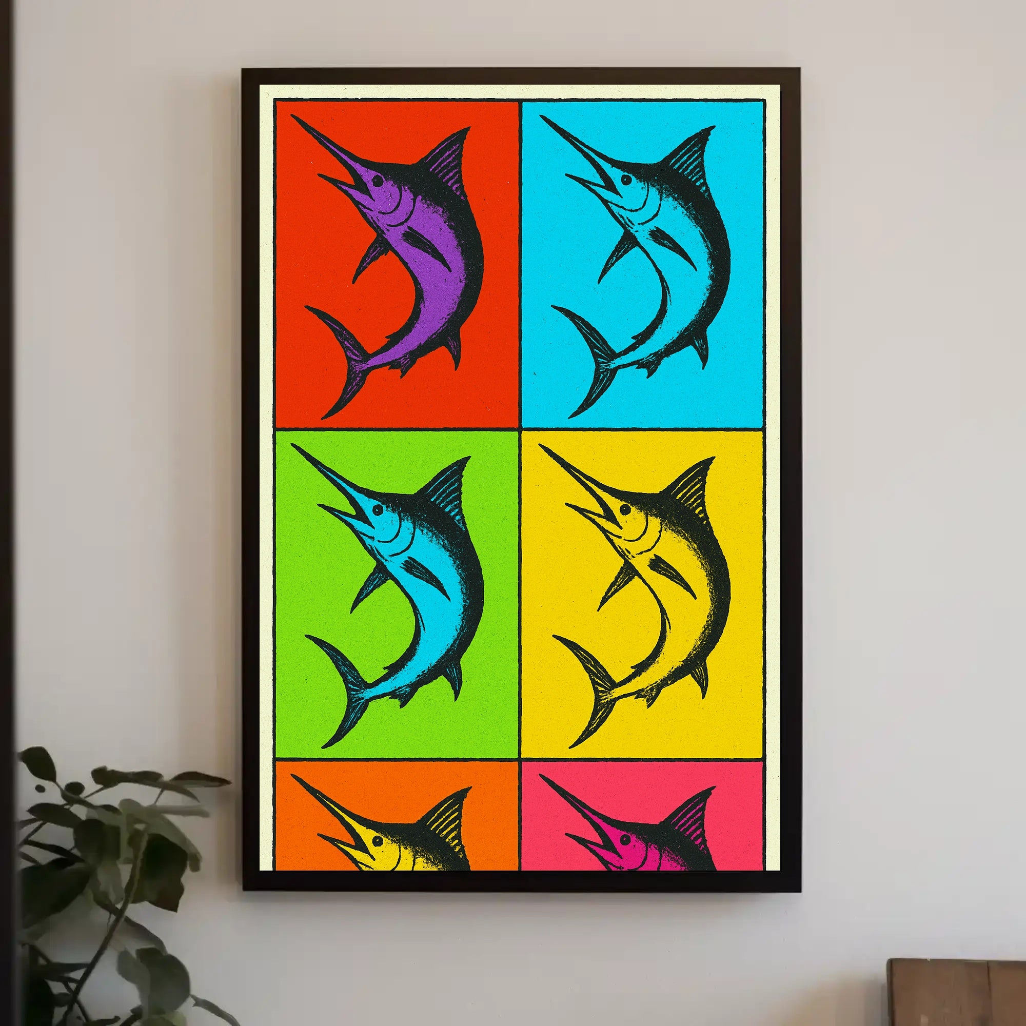 Vibrant Fish Pop Art Poster PosterGoat