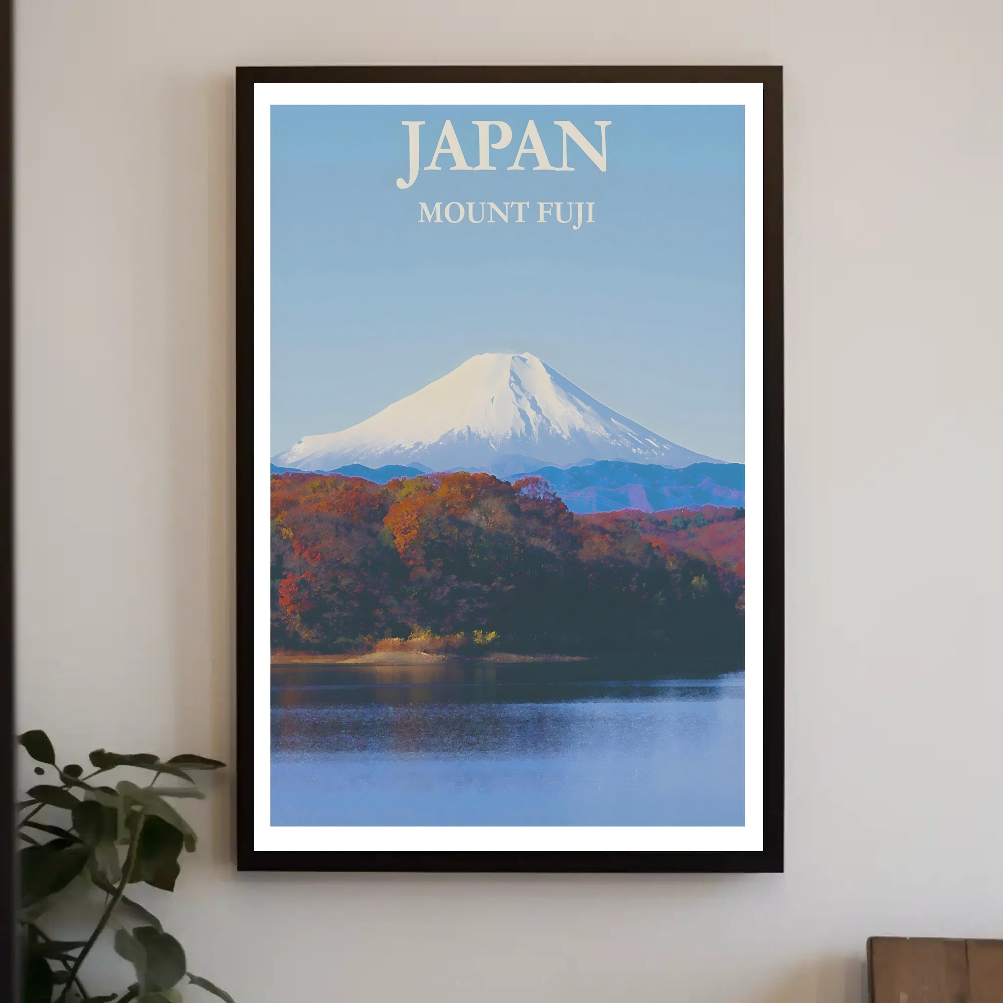Mount Fuji Autumn Scene Cultural or Heritage Poster
