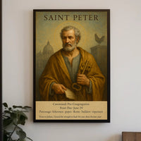 Saint Peter Religious Portrait Poster - Inspirational and Educational Poster