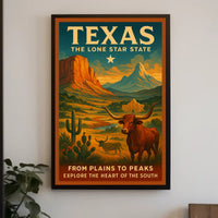 Texas The Lone Star State Poster