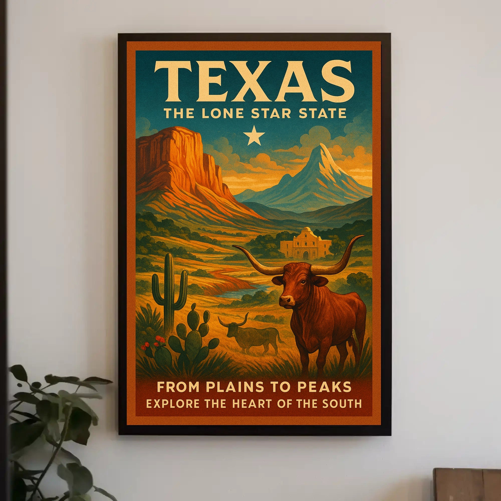 Texas The Lone Star State Poster