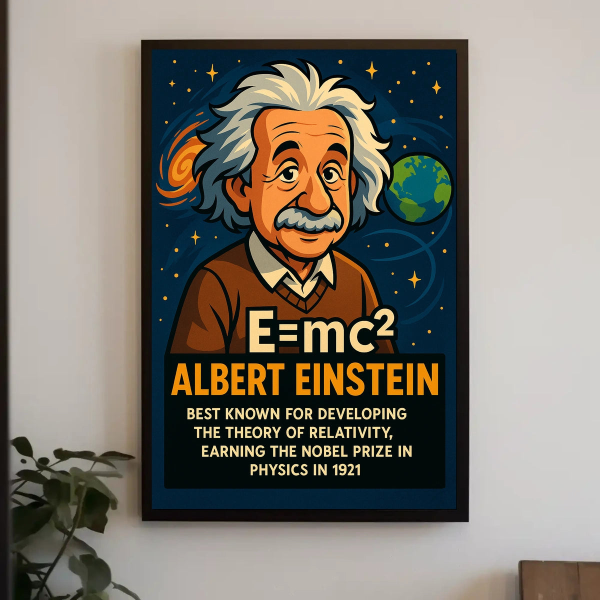 Einstein Relativity Vintage Science Poster