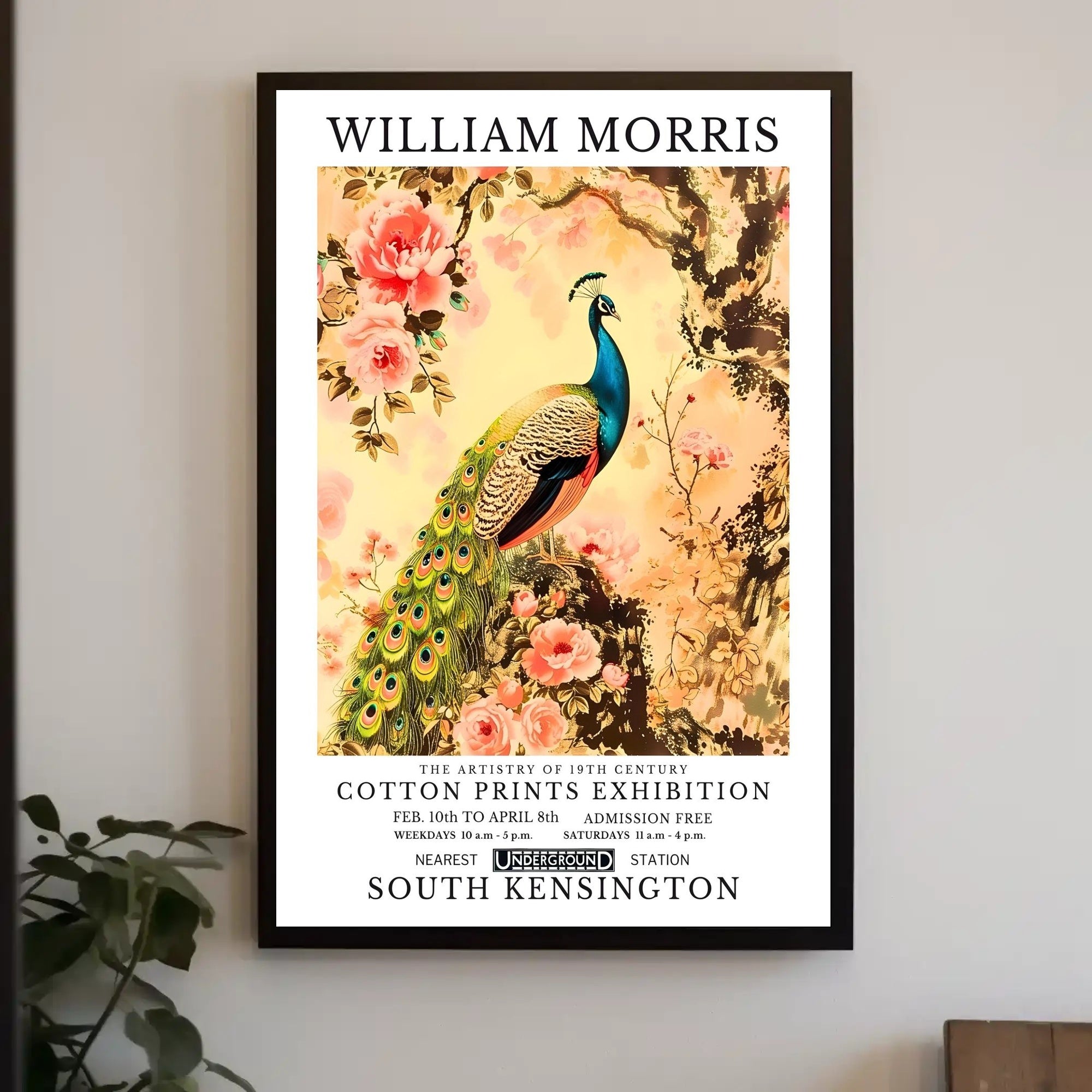 Cotton Prints Exhibition Peacock Poster Cultural or Heritage Poster