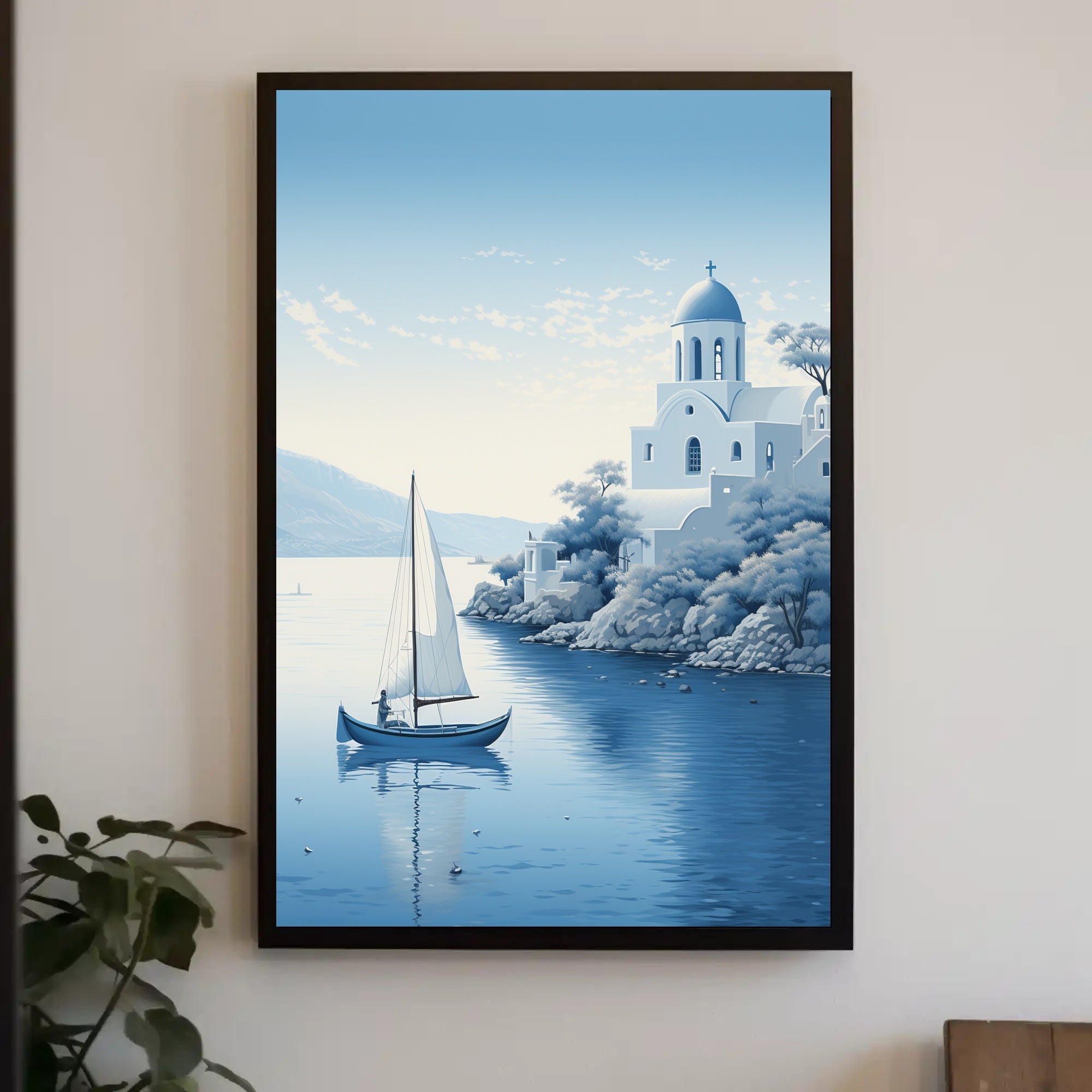 Tranquil Mediterranean Scene Poster PosterGoat