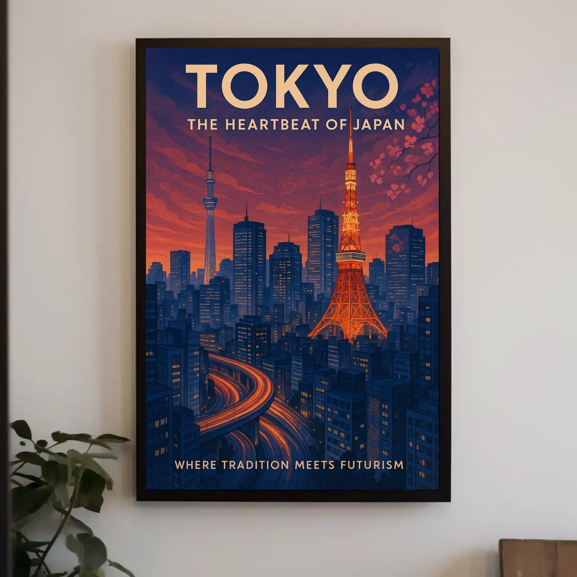 Tokyo Travel Poster Modern City Wall Art Print
