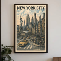 New York City Poster Timeless Urban Landscape Home Decor