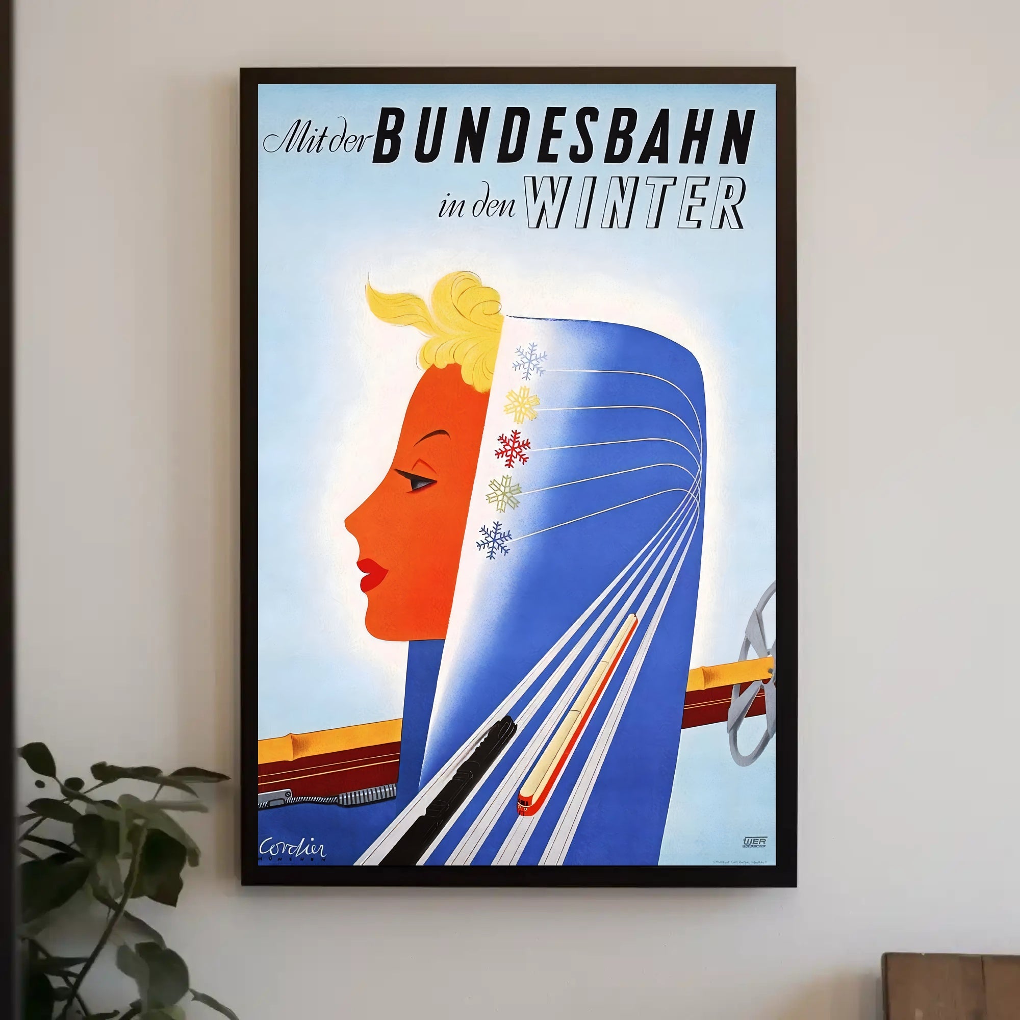 Winter Travel with Bundesbahn Poster PosterGoat