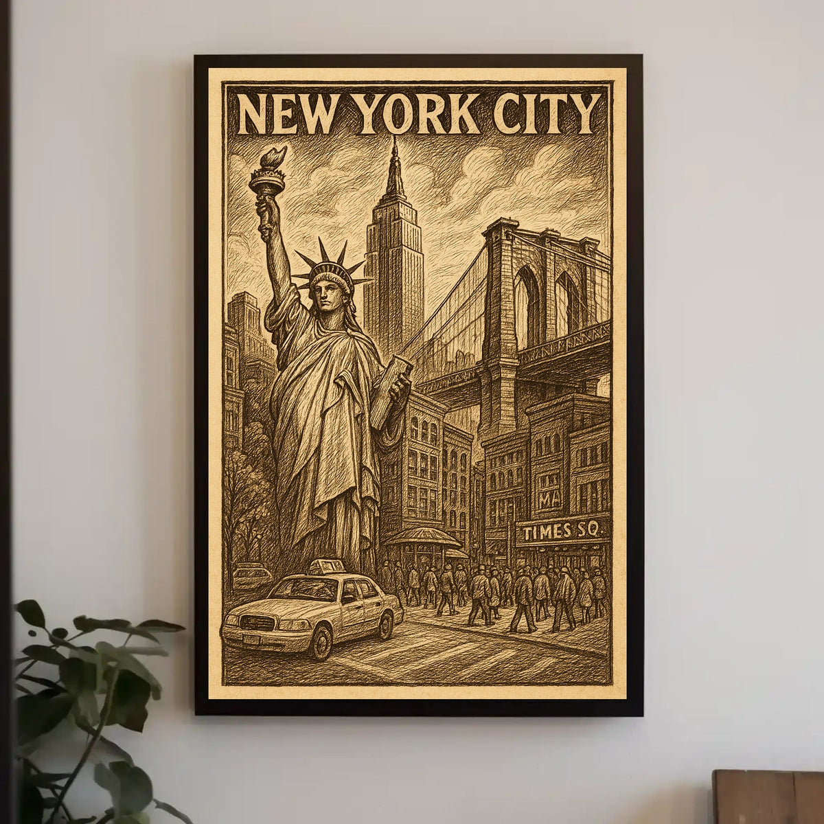 Iconic New York City Vintage Poster For NYC Lovers And Fans