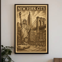 Iconic New York City Vintage Poster For NYC Lovers And Fans