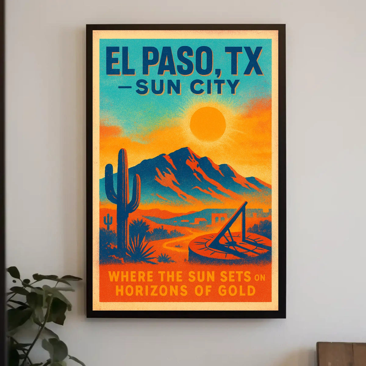 El Paso, TX Sun City Poster