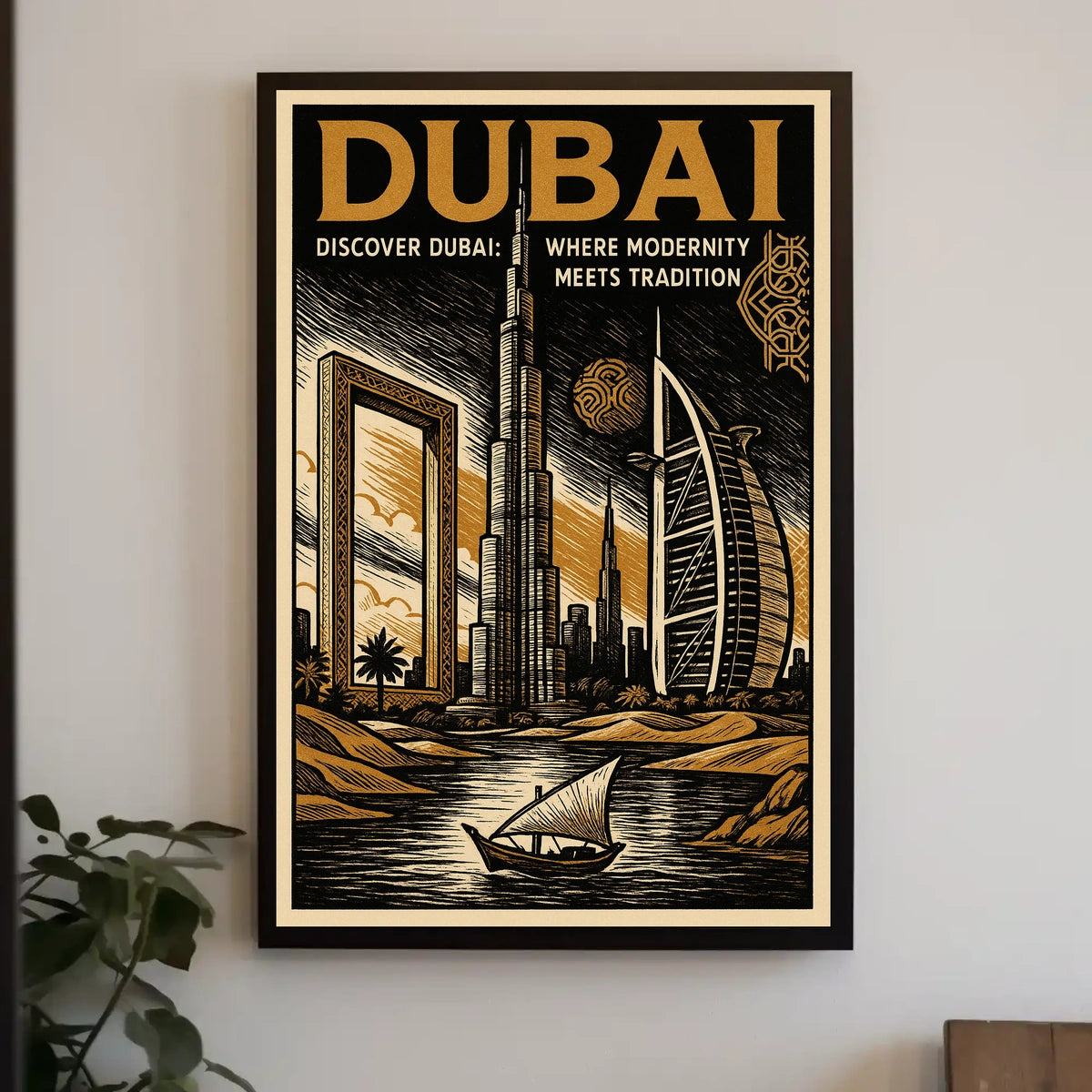 Dubai Poster Modernity Meets Tradition Wall Art For Home