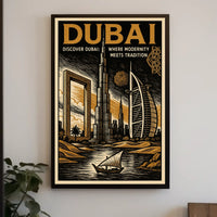 Dubai Poster Modernity Meets Tradition Wall Art For Home