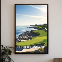 Serene Coastal Golf Course Art Print - Sports Poster