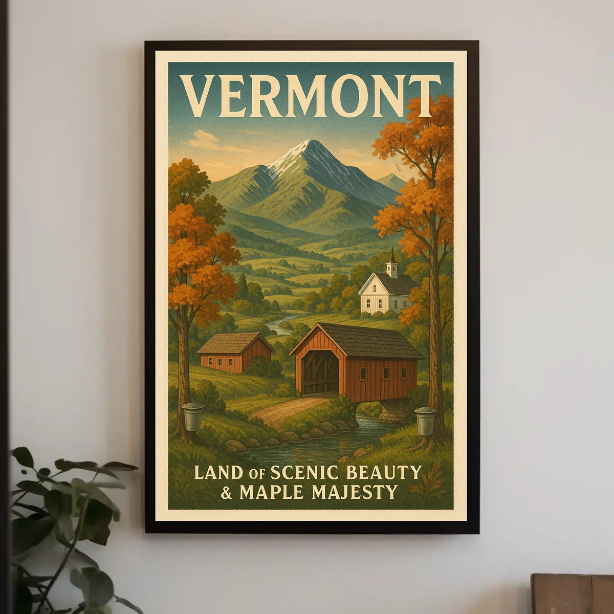 Vermont Land of Scenic Beauty Poster