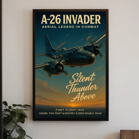 A-26 Invader Vintage WWII Aviation Art Poster