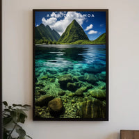 American Samoa Tranquil Waters Poster Travel Wall Art