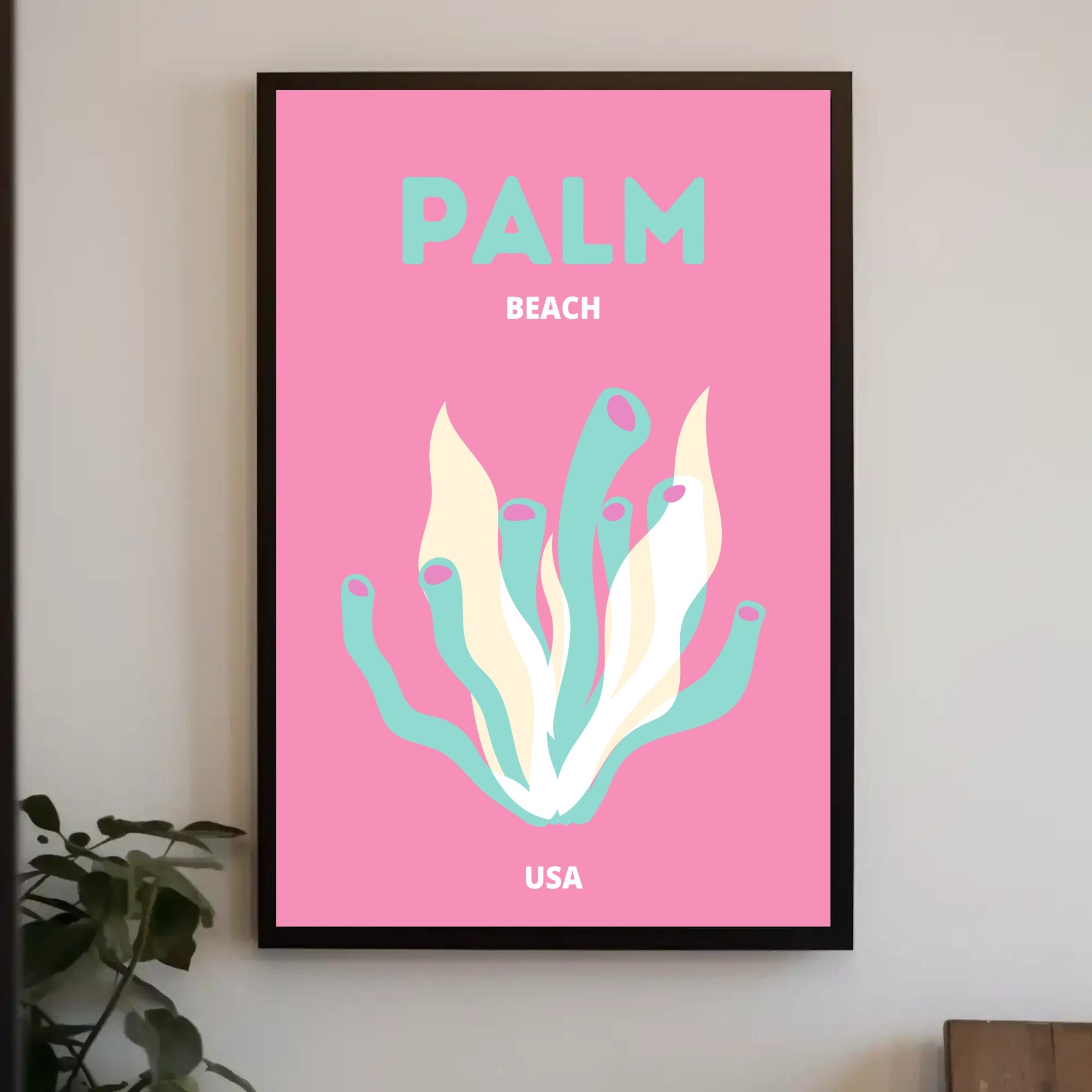 Palm Beach USA Artistic Display Travel Poster PosterGoat
