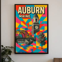 Auburn, Maine A Vibrant Tribute Poster