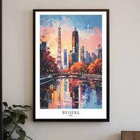 Beijing Skyline at Sunset: Urban or Cityscape Poster PosterGoat